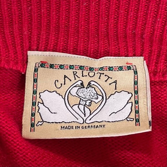 Carlotta (Germany) Intarsia Rib Stitch Cashmere Wool Embroidered Jumper : M - Picture 5 of 5